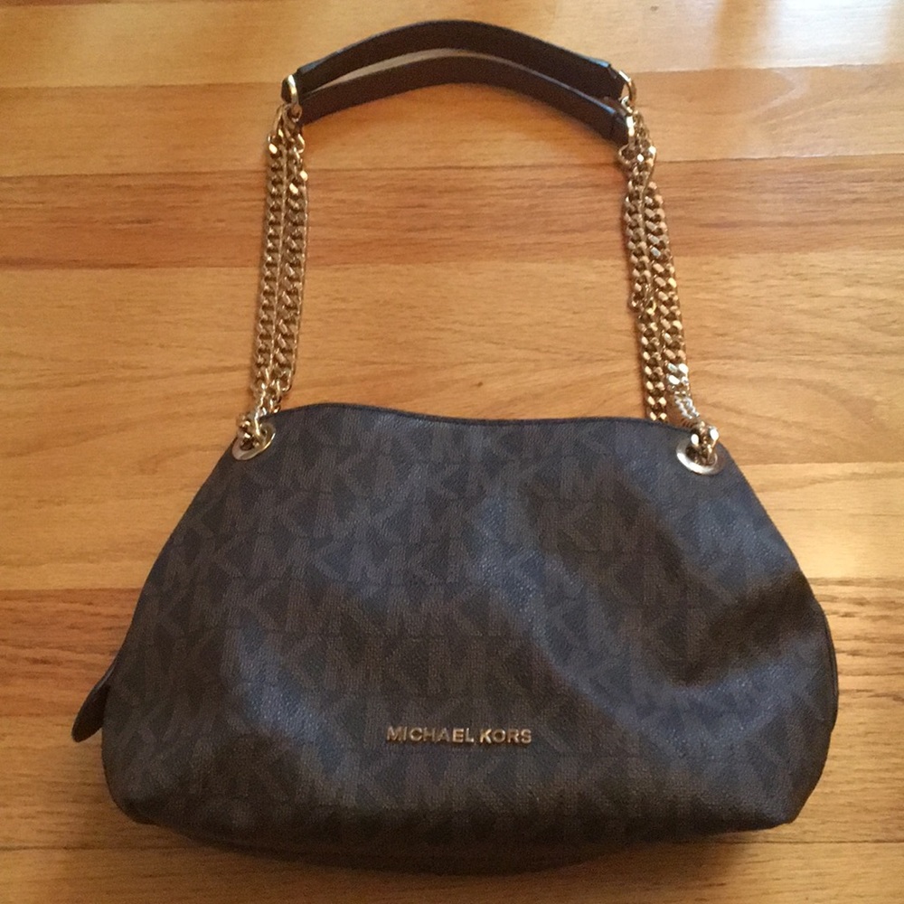 Used Michael Kors shoulder bag with MK logo